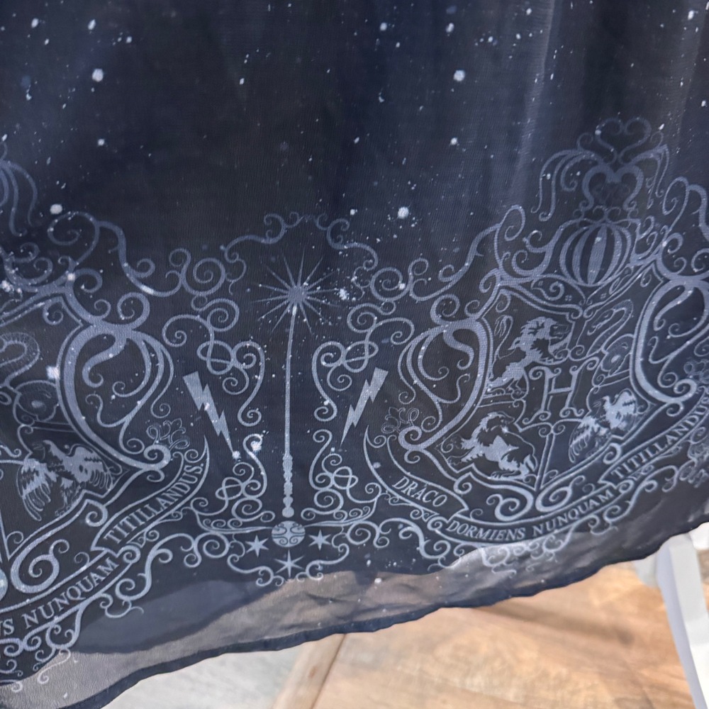 Torrid Harry Potter Hogwarts Crest Night Sky Dress Mesh Lace Skater Plus Size 3 - Picture 8 of 8